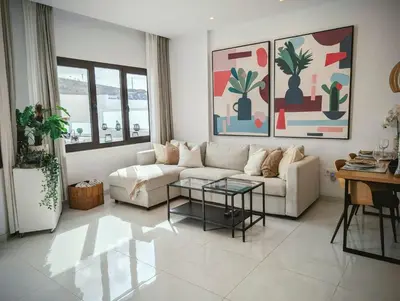 Zona de estar de BIG sun terrace renovated 2-bedroom luxury duplex