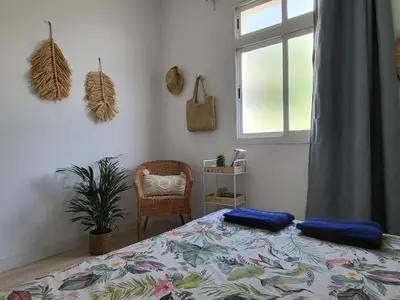 Cama o camas de una habitación en Apartamento calandria confital con terraza próxima playa