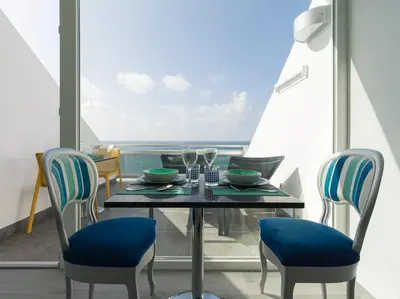 Zona de estar de Luxury Suite Over The Beach