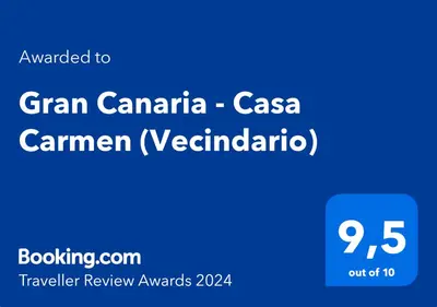 Certificado, premio, señal o documento que está expuesto en Gran Canaria - Casa Carmen (Vecindario)