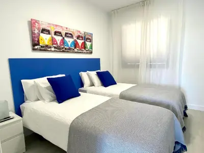 Cama o camas de una habitación en Bahia Meloneras Vista Golf