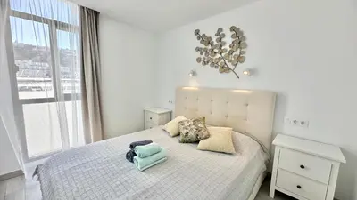 Cama o camas de una habitación en Luxury apartment in Puerto Rico -Gran Canaria