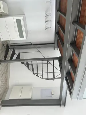 Cama o camas de una habitación en Das blaue Haus