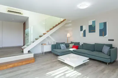 Zona de estar de Villa mit Pool Los Lagos 16