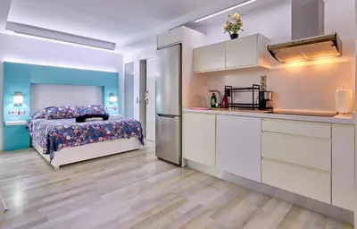 Una cocina o zona de cocina en Apartamento Nuevo en Playa del Águila Maspalomas