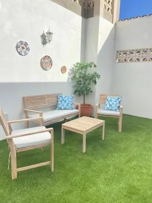 Zona de estar de Casita Estrella con entrada independiente y patio