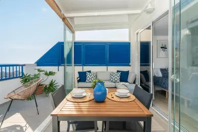 Un balcón o terraza de Agaete White&Blue Rooftop