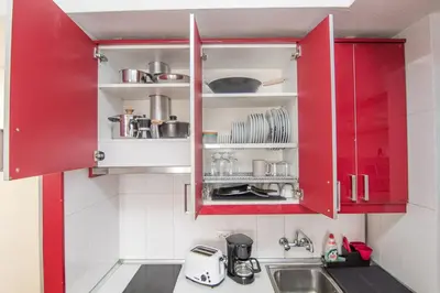 Una cocina o zona de cocina en ABC - Apartment Beach & City + Balcony 6m2