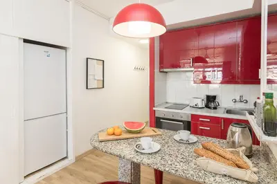 Una cocina o zona de cocina en ABC - Apartment Beach & City + Balcony 6m2