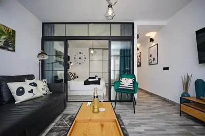 Una televisión o centro de entretenimiento en Apartamento Panda House