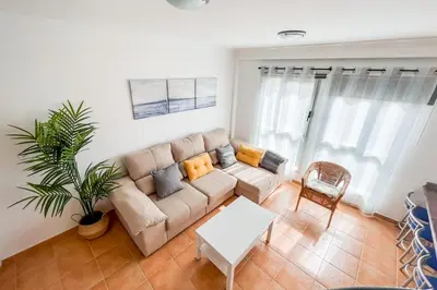 Zona de estar de Home2Book Ático Blue Beach, Pool&Terrace