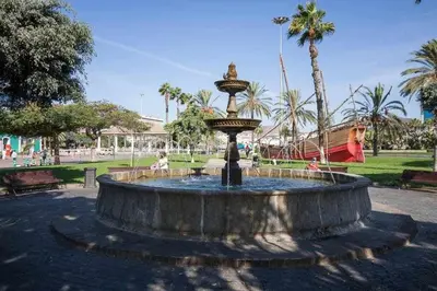 Jardín al aire libre en Atamanja Beach Apatment Playa de Las Canteras