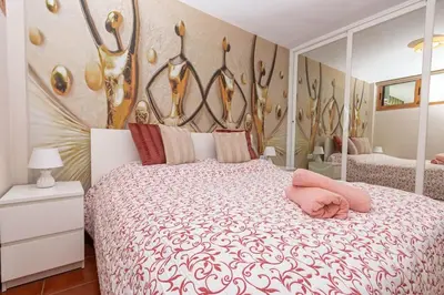 Cama o camas de una habitación en Golden Sunny View Apartment