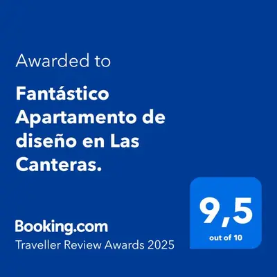 Certificado, premio, señal o documento que está expuesto en Fantástico Apartamento de diseño en Las Canteras.