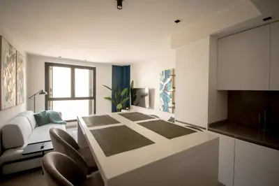 Cama o camas de una habitación en VV Luxury Tropical Blue 
