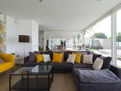 Zona de estar de Magnifica Villa en el corazón de Maspalomas