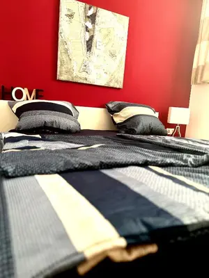 Cama o camas de una habitación en Solymar Premium Apartment