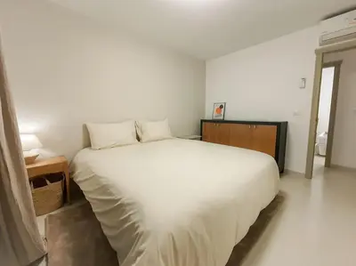 Cama o camas de una habitación en Calma Canaria Ocean Sunset Jacuzzi Wifi pool and bbq