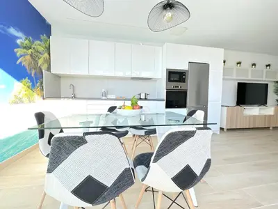 Una cocina o zona de cocina en Suites Verano Azul
