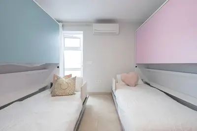 Cama o camas de una habitación en La Dolce Vita - Villa familiar con piscina privada