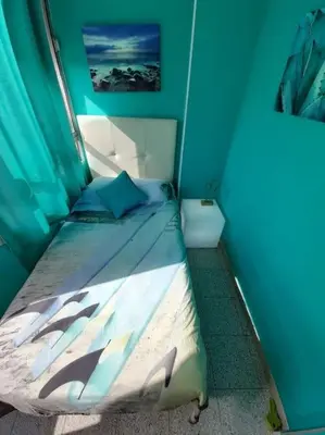 Cama o camas de una habitación en Traumhafte Wohnung mit Panoramablick und Pool by CASAS COCODRILO