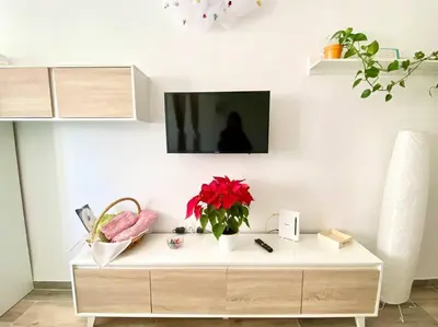 Una televisión o centro de entretenimiento en Estudio Bahia Playa de las Canteras