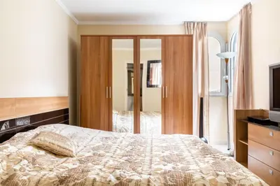Cama o camas de una habitación en Apartamento en Aquamarina