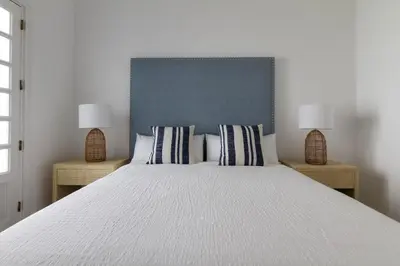 Cama o camas de una habitación en Bungalow con jardín en Pasito PM40