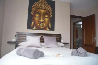 Cama o camas de una habitación en Apartamento complejo residencial