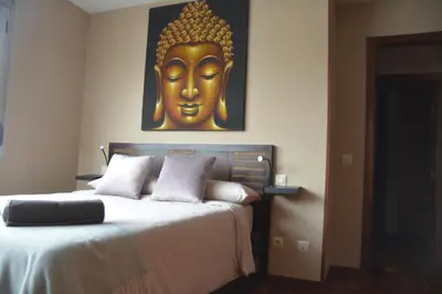 Cama o camas de una habitación en Apartamento complejo residencial