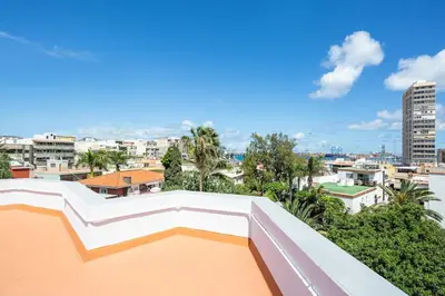 Vista general de Las Palmas de Gran Canaria o vista desde el apartamento