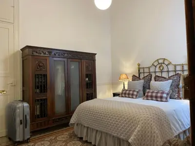 Cama o camas de una habitación en Casa Colonial El Indiano