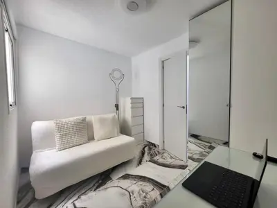 Cama o camas de una habitación en 2 Bedrooms Flat + Balcony + Parking at Las Canteras Beach