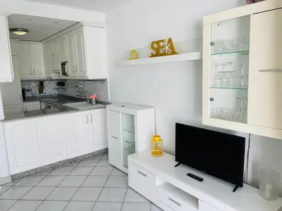 Una cocina o zona de cocina en Bungalow Monte Golf