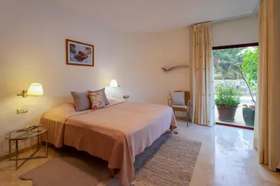 Cama o camas de una habitación en Zen Villa Anfi Tauro Golf with private heated pool