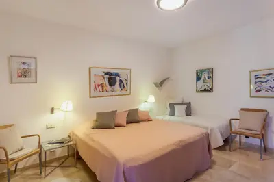Cama o camas de una habitación en Zen Villa Anfi Tauro Golf with private heated pool