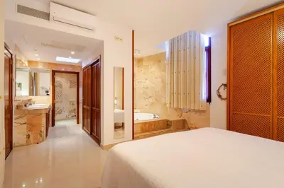 Cama o camas de una habitación en Zen Villa Anfi Tauro Golf with private heated pool
