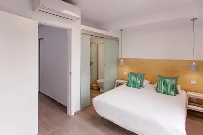 Cama o camas de una habitación en Chalet adosado en Pasito PTOM23