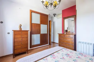 Cama o camas de una habitación en Apartamento en el casco histórico de San Mateo
