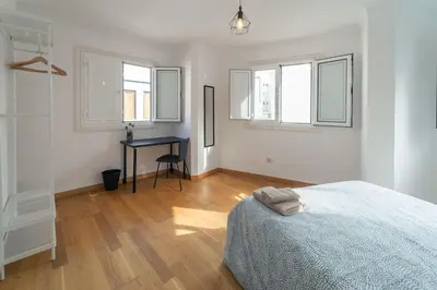 Cama o camas de una habitación en Un Lugar House San Telmo -Coliving