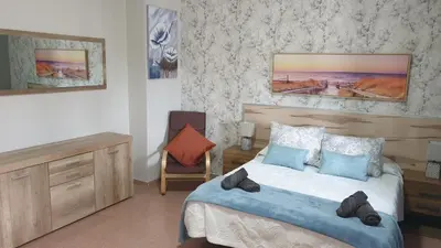 Cama o camas de una habitación en BrisaMarTelde