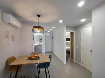 Una cocina o zona de cocina en Holiday Apartment Alegranza