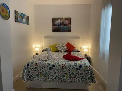 Cama o camas de una habitación en Apartment by the Ocean - Canteras Beach - Las Palmas, Canary Islands, Spain