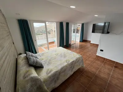 Cama o camas de una habitación en Mirador San Roque