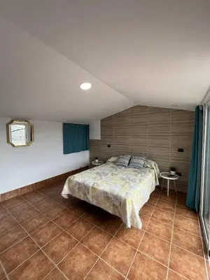 Cama o camas de una habitación en Mirador San Roque