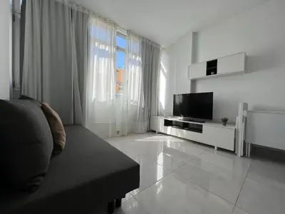 Una televisión o centro de entretenimiento en Graciano's Sea house